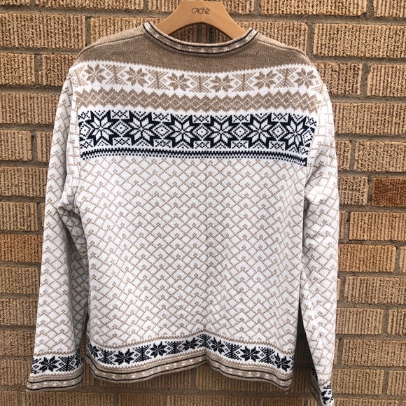 Fairisle Sweater with Ornate Metal Buttons - Picture 7 of 7